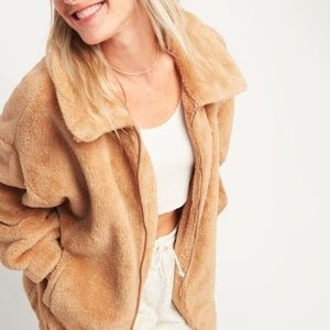 Old navy oversized teddy Sherpa zip up